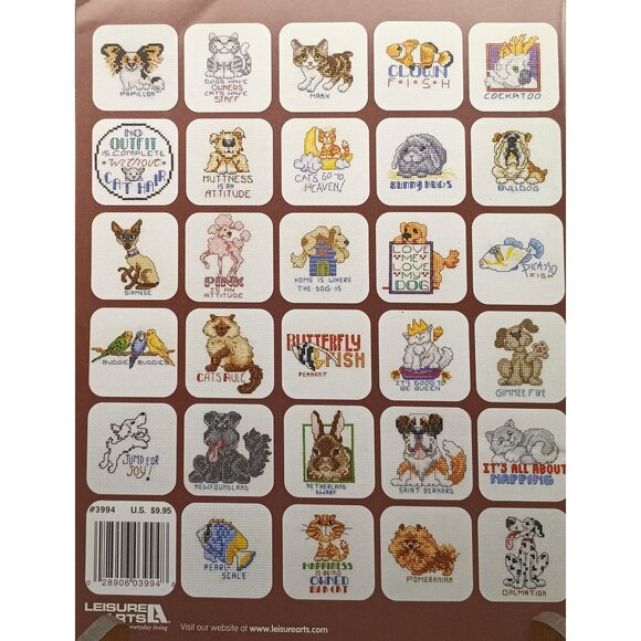 99 Cross-Stitch Luvable Pets Craft Book By Linda Gillum - Picture 2 of 2